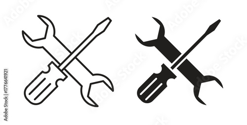 Repair icon line. eps 10 vector illustration
