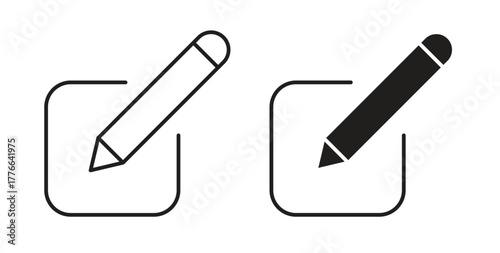 Register icon line. eps 10 vector illustration
