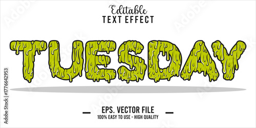 Tuesday Text Style Effect, Editable Text Effect