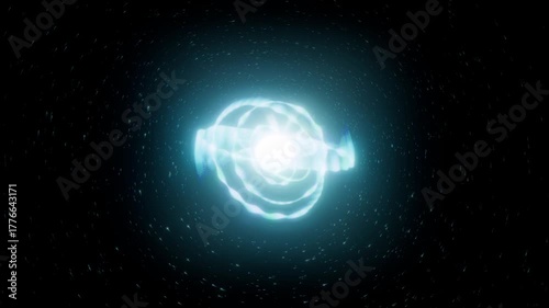 Abstract Visualization of a Pulsating Atom Nucleus. A Looping Animation of a Quantum Energy Field.