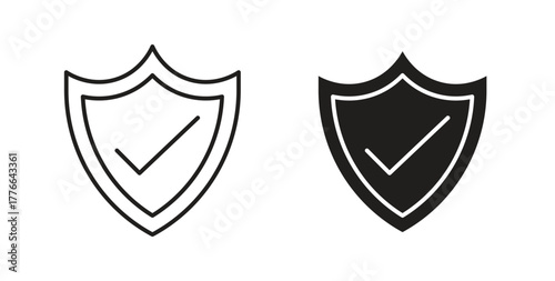Safe icon line. eps 10 vector illustration