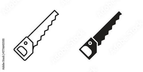 Saw icon line. eps 10 vector illustration