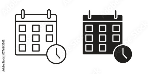 Schedule icon line. eps 10 vector illustration