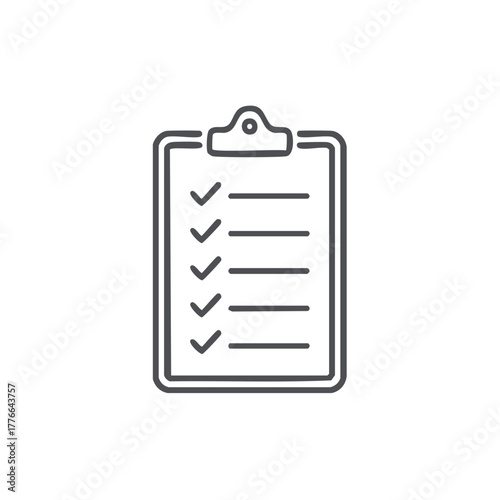 Clipboard with a checklist and completed items indicated by check marks