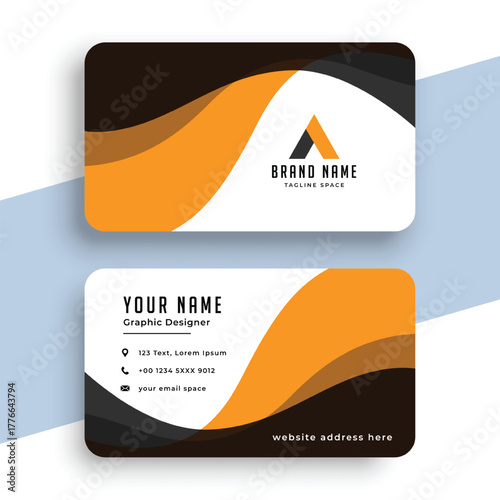 business identity company card design in blue color theme