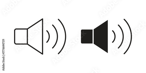 Speaker icon line. eps 10 vector illustration