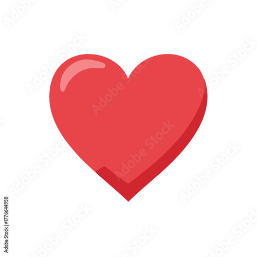 Free Download Vibrant Red Heart Illustration for Love, Romance, Valentine's Day and Health Concepts - GFXLoad