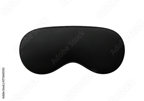 Black Eye Mask Isolated on Transparent Background for Comfortable Sleep and Relaxation for Eyes