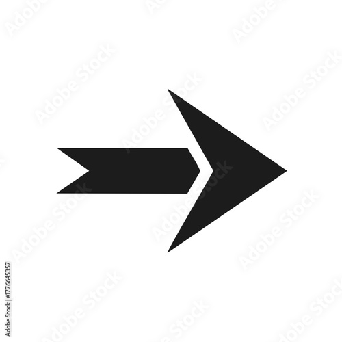 Free Download Simple modern black arrow pointing right for user interface and direction - GFXLoad