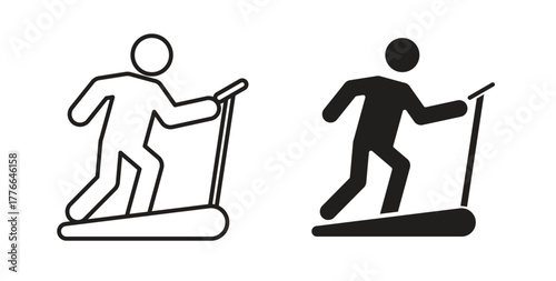 Treadmill icon line. eps 10 vector illustration