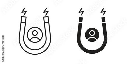 User engagement icon line. eps 10 vector illustration