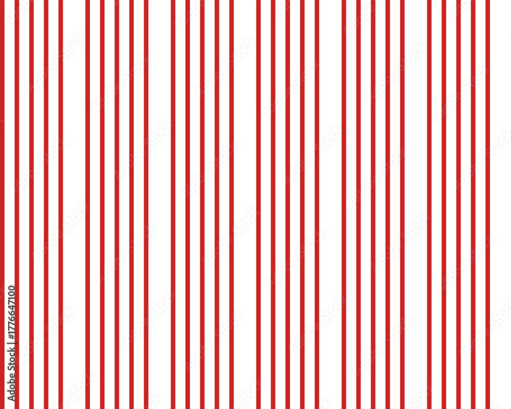 Naklejka premium Red and white Diagonal lines seamless pattern background. Merry Christmas abstract background vector. Gift wrap paper design for holidays. Vertical stripe Christmas seamless pattern vintage background