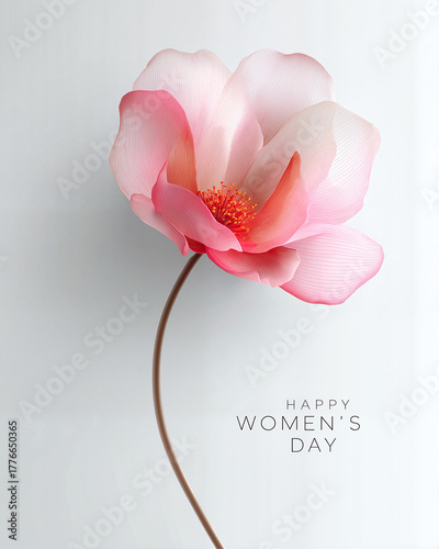 Happy Women's Day flower illustration
