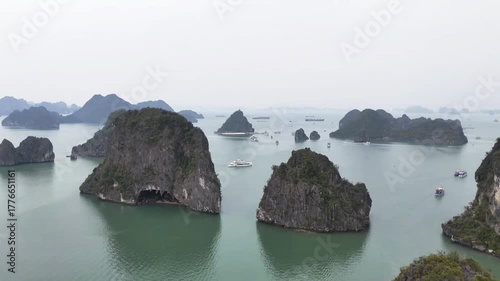 Halong Bay, Vietnam, aerial view