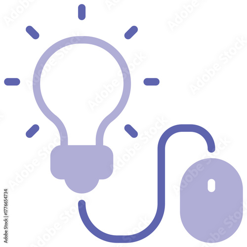 Online Creativity Icon Vector Stock Illustration