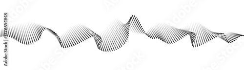 Flowing particles wave dots fluid black for connection concept, web site, energy transfer, music poster, presentation vector