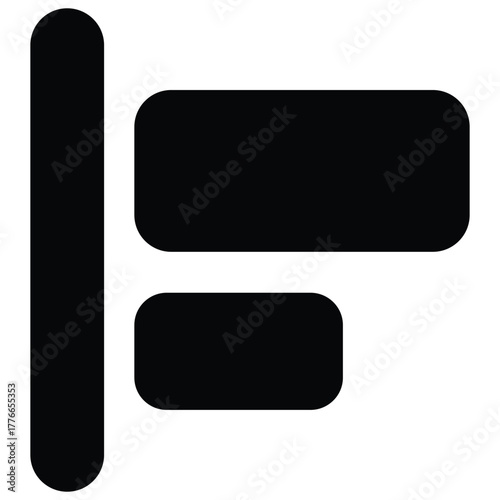 Align Left Icon Vector Stock Illustration