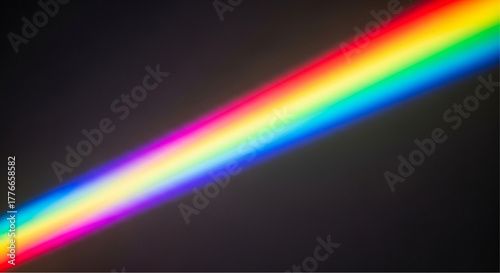 A vibrant spectrum of light, refracted to reveal a stunning rainbow. A symbol of hope. vector illustration