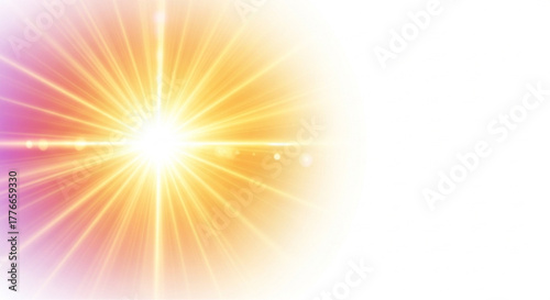 Radiant Burst of Light Spreads Across the Canvas, Symbolizing Hope and Energy. vector illustration