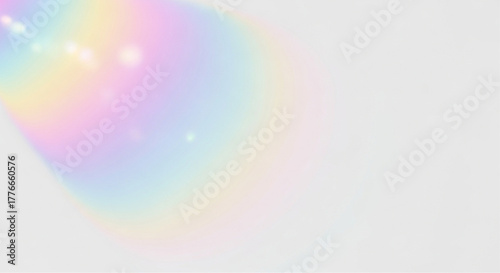 A mesmerizing display of light refraction creates an ethereal rainbow effect, evoking a sense of wonder and serenity. This image's soft, pastel hues blend in harmony. vector illustration