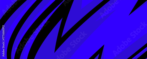 sports background, banner design in blue and black with pointed shapes and empty space