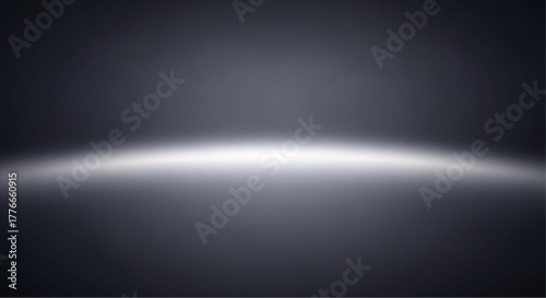 A minimal, abstract composition, the image features a softly illuminated arc of light, the center of attention. Evoking feelings of elegance, subtlety, and sophistication. vector illustration