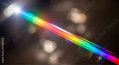 A vibrant, dynamic spectrum of colors bursts forth from a single point of light, creating a stunning visual display. vector illustration