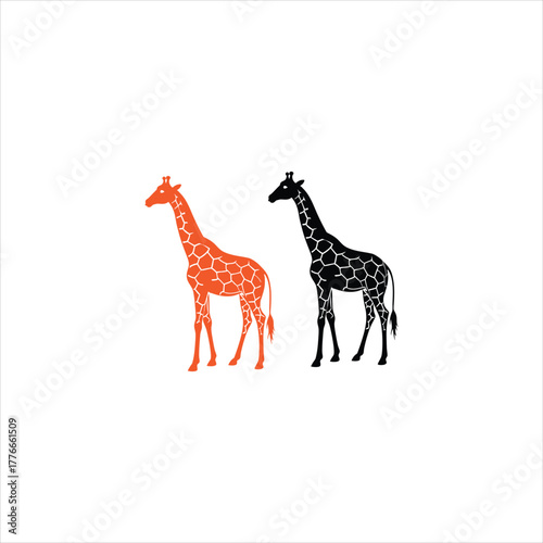 Giraffe silhouette vector