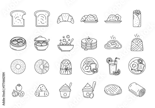 Global Breakfasts Icon Set