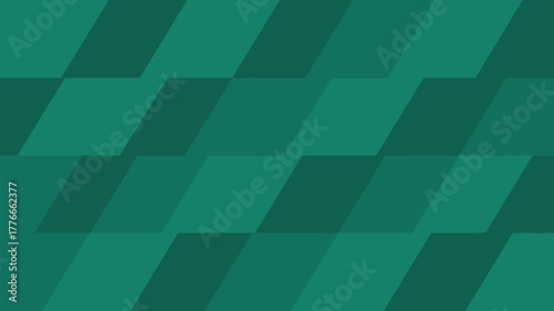 Abstract teal background with repeating parallelogram shapes in a diagonal pattern design style