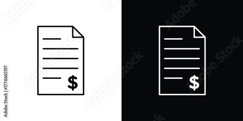 Bank statement icon pixel perfect. Outline symbol. Simple linear drawing.