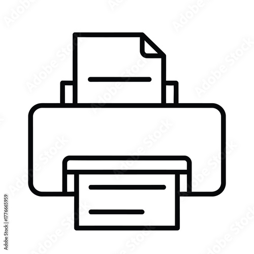 printer icon vector illustration isolated on white background