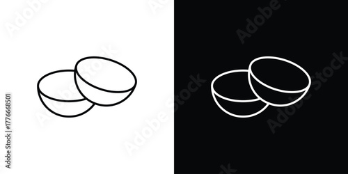 contact lenses icon pixel perfect. Outline symbol. Simple linear drawing.