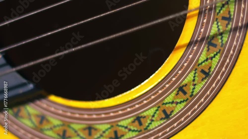 Guitar string vibrating 