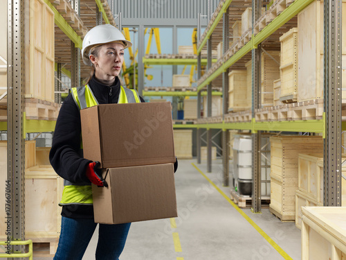 Warehouse logistics worker ...