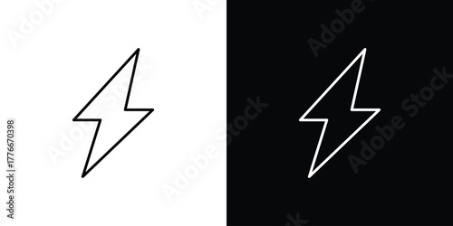 Electricity icon pixel perfect. Outline symbol. Simple linear drawing.