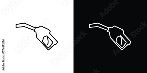 Fuel icon pixel perfect. Outline symbol. Simple linear drawing.