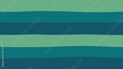 A horizontal arrangement of alternating teal and light green stripes with varying widths across frame