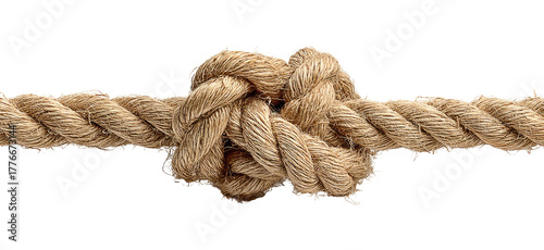 Beige rope with a tight knot