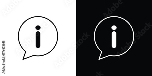Info icon pixel perfect. Outline symbol. Simple linear drawing.