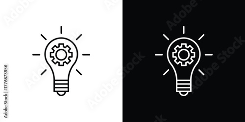 Innovation icon pixel perfect. Outline symbol. Simple linear drawing.