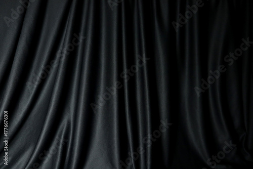 black curtain background