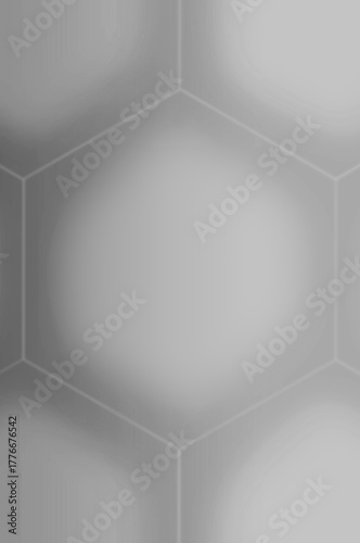 Illustration of Gradient Silver Grey 3D Hexagon Pattern for Abstract Background