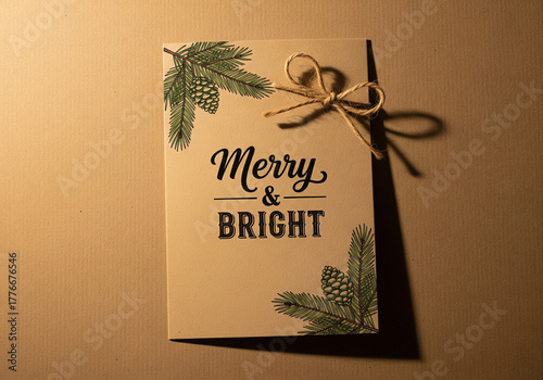 Rustic Kraft Paper Christmas Card