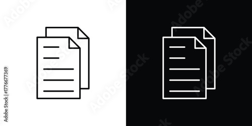 papers icon pixel perfect. Outline symbol. Simple linear drawing.