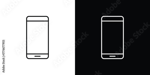 Phone icon pixel perfect. Outline symbol. Simple linear drawing.
