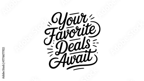 vector illustration of your favorite deals awaits