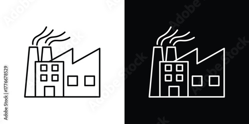 Pollution icon pixel perfect. Outline symbol. Simple linear drawing.