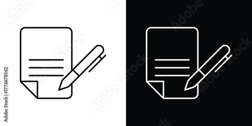 Prescription icon pixel perfect. Outline symbol. Simple linear drawing.
