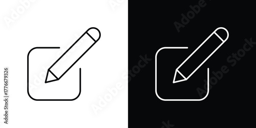 Register icon pixel perfect. Outline symbol. Simple linear drawing.